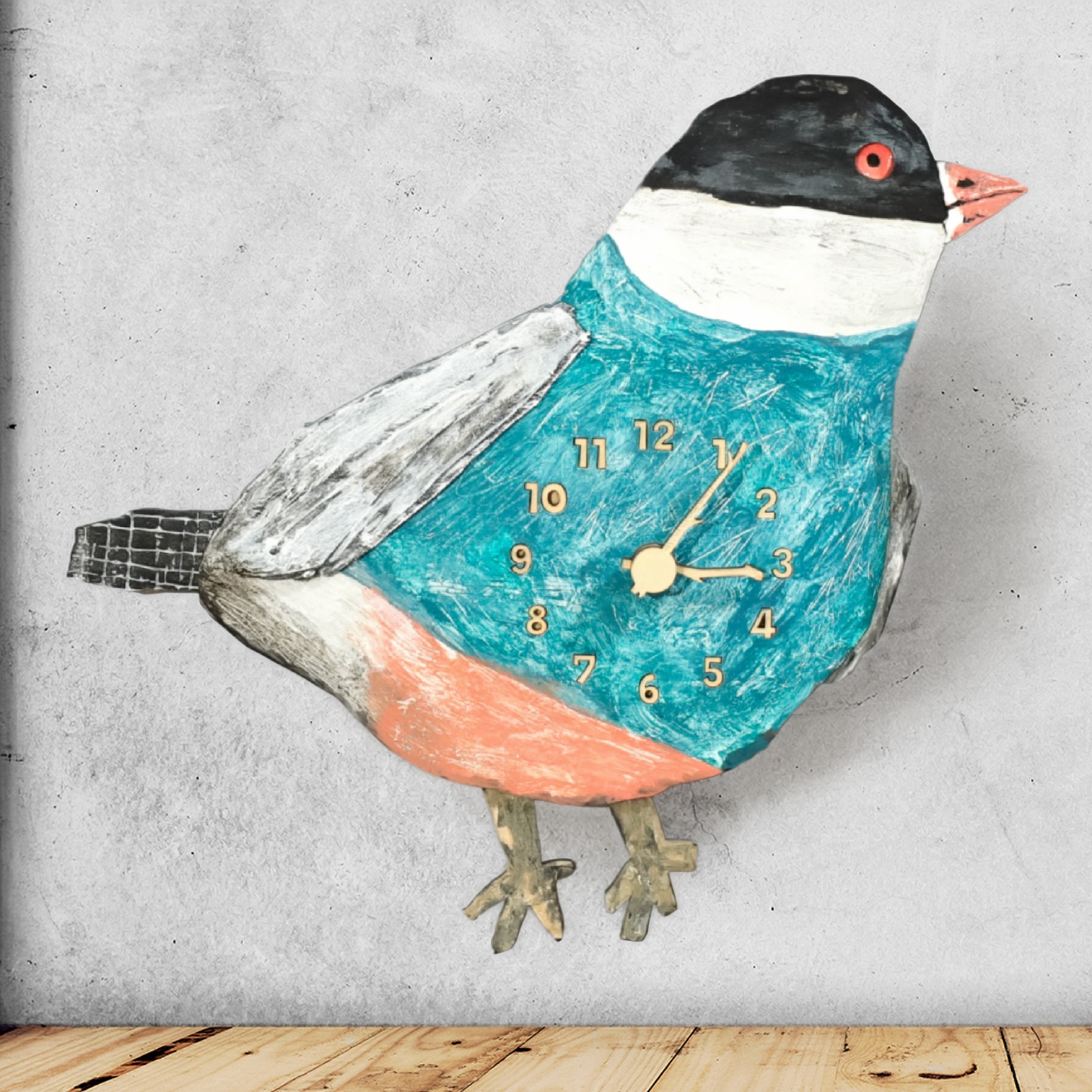 シャビーシックな文鳥 ターコイズブルー × フロリダピンク レギュラー