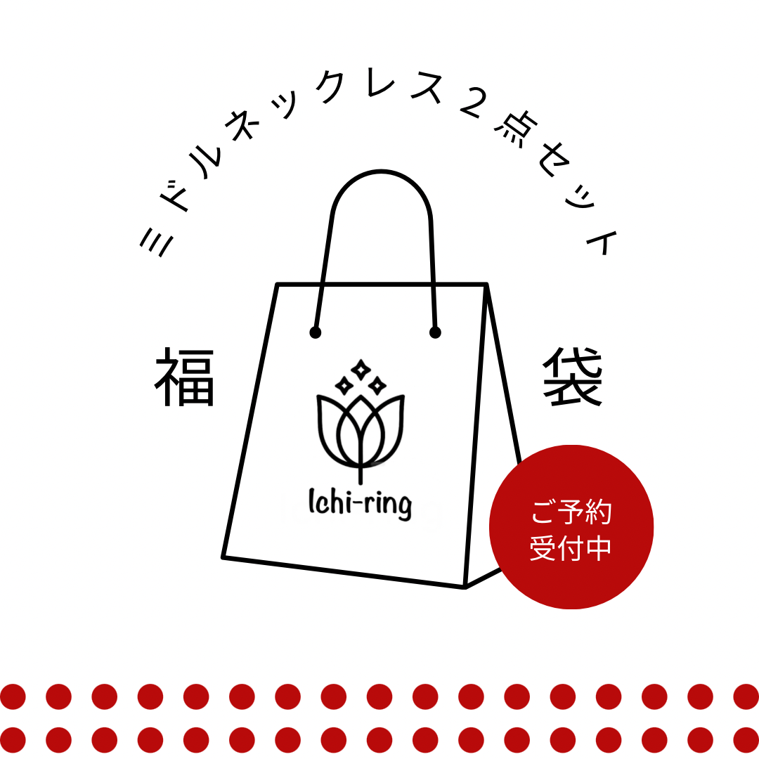 ミドルネックレス２点セット　パールとビーズ　ハッピーバッグ2026 新春福袋