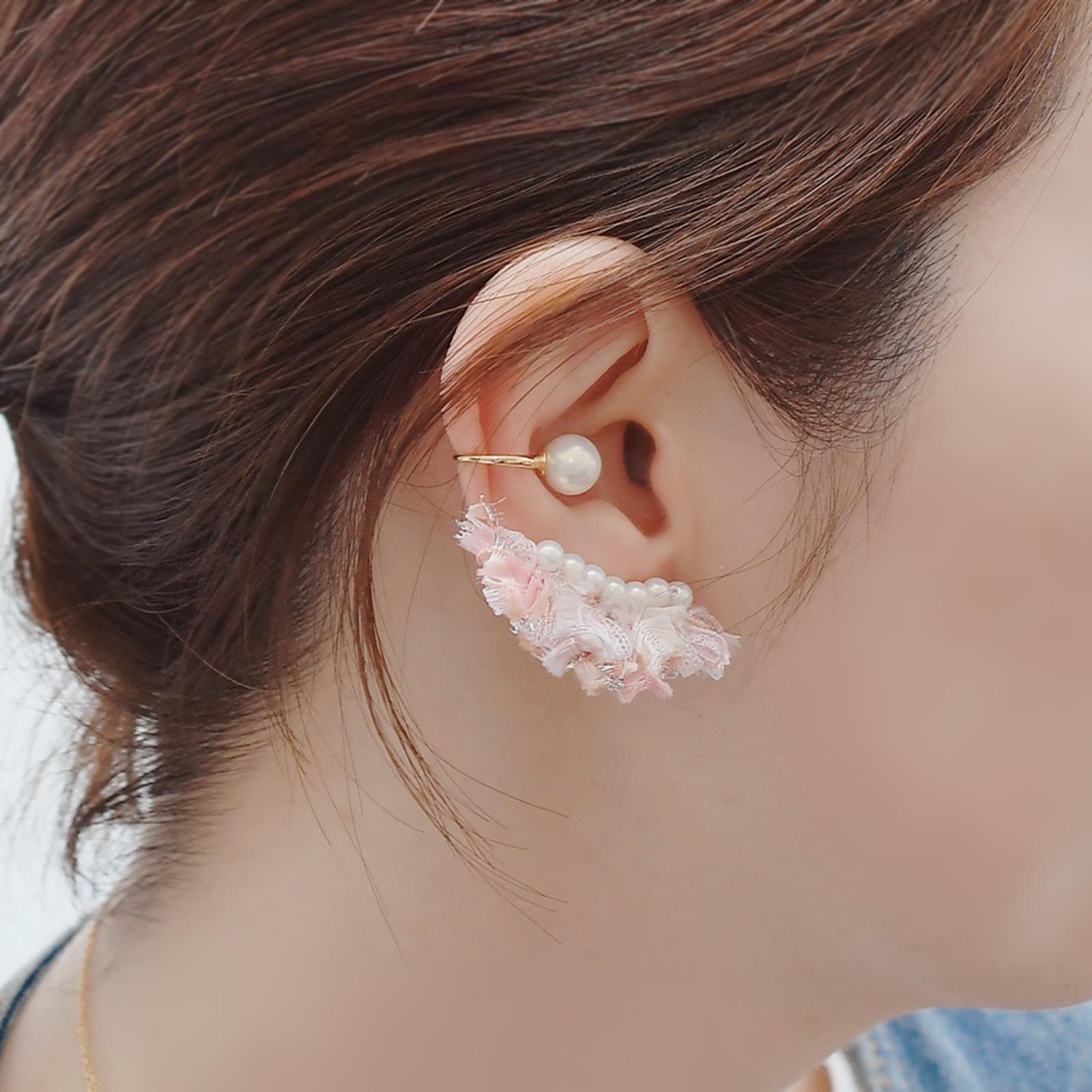 パールとタッセルのイヤーカフ/Sakura