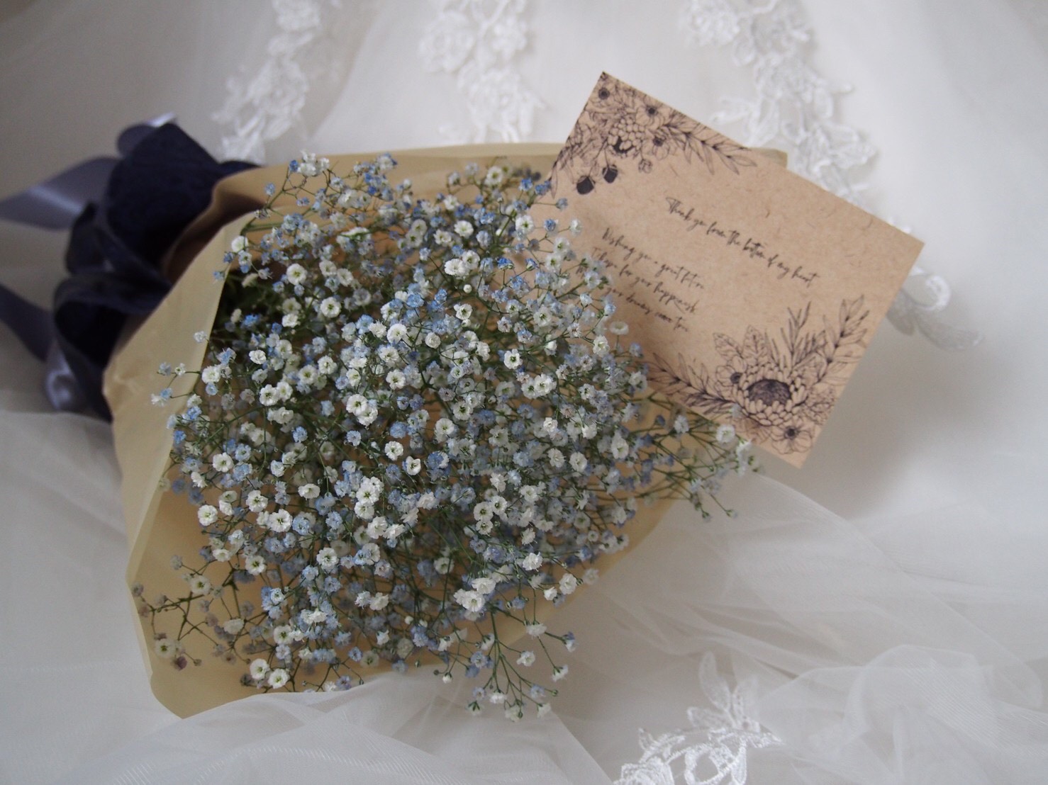 ♡再販まつり♡1番人気 ︎枯れない魔法花束⭐︎笑顔になる幸せのかすみ草色も選べる ︎baby’s breath 670957 | honahana